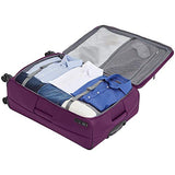 Amazonbasics Premium Expandable Softside Spinner Luggage With Tsa Lock- 29 Inch, Purple