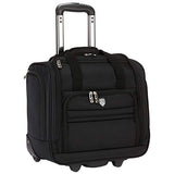 Travelers Club Business Class 16-Inch Under the Seat Carry-On Luggage, Executive Black