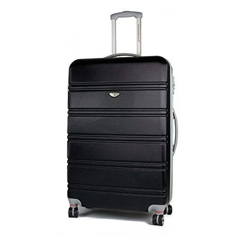 AGT Spinner TSA 2-Piece, Checked, Carry-On Luggage (30 inch, Black)