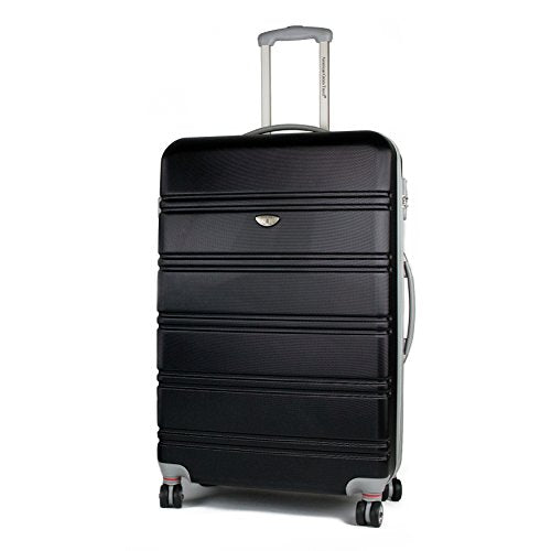 AGT Spinner TSA 2-Piece, Checked, Carry-On Luggage (30 inch, Black)