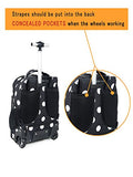 Tilami New Antifouling Design 18 Inch Human Engineering Design Laptop Wheeled Rolling Backpack