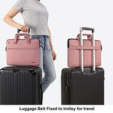 DOMISO 10.1 inch Laptop Sleeve Shoulder Bag Water-Resistant Messenger Bag Business Briefcase for 9.7"10.5"11"iPad Pro,iPad Air 3 10.5, iPad Pro 10.5, iPad 1/2/3/4/5/6,Lenovo Yoga Book, Pink
