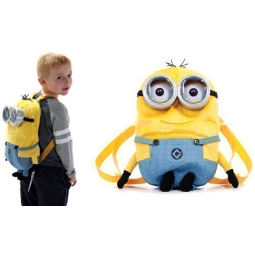 Backpack with Printed Design - Yellow/Minions - Kids