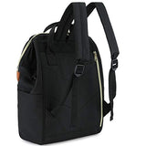 Himawari Travel School Backpack with USB Charging Port 15.6 Inch Doctor Work Bag for Women&Men College Students(H900d-L SB Black)