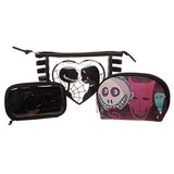 Bioworld Nightmare Before Christmas Jack/Sally Jrs. Cosmetic 3 Piece Standard,Black