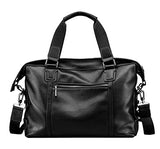 Saierlong New Mens Black Genuine Leather Briefcase Shoulder Laptop Business Bag