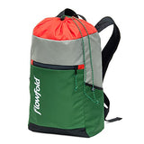 Flowfold Lightweight Packable Cinch Pack Minimalist Backpack - Made In Usa - Green & Silver