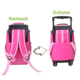 Yodo 3-Way Toddler Backpack With Wheels Little Kids Rolling Luggage, Owl