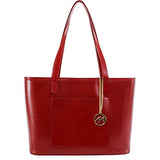 McKlein USA [Personalized Initials Embossing] Womens ALYSONLeather Shoulder Tote Bag in Red