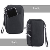 Family Travel Passport Wallet: Multiple Passport Holder/Document Organizer Bag (BLACK)