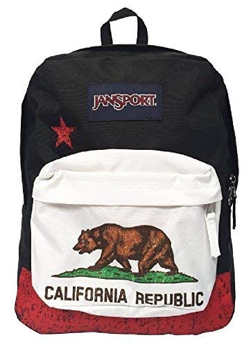 Classic Jansport Superbreak Backpack (Red New California Republic (T50109P))