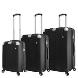 Mia Toro Italy Accera Hardside Spinner Luggage 3 Piece Set, Graphite