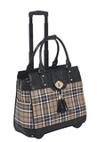 Mad For Plaid Rolling Computer Ipad Tablet Or Laptop Tote Briefcase Carryall Bag