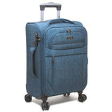 Dejuno Aurora Lightweight Denim 3-Piece Spinner Luggage Set, Navy