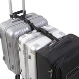 Luggage Straps,Two Add a Bag Suitcase Strap Belt,Adjustable Travel Attachment Accessories for Connect Your Three Luggage Together - 2 pack(Black)