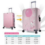 Travel Luggage Cover，Rabbit Girl With Balloon，Washable Elastic Durable , With Concealed Zipper Suitcase Protector Fits For 22-24 Inch -M.