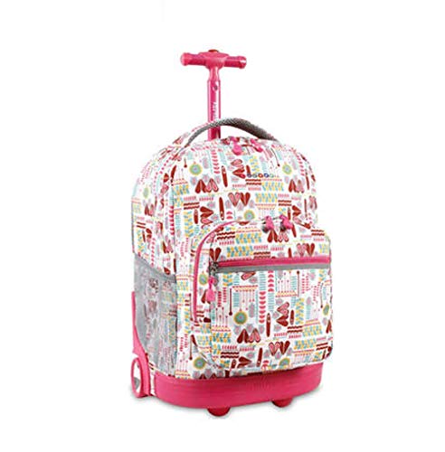 Qcc& Multifunction Waterproof Wheeled Rolling Luggage Backpack For Boys Girls Teenagers Schooling