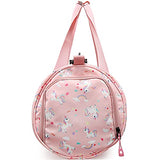 Choco Mocha Kids Duffle Bag for Girls Unicorn Duffle Bags for Girls Overnight Bag for Toddler Girl Duffel Bag Kids Travel Bags Weekender Weekend Bag for Little Teenage Girls Gym Bag Baby Sleepover Gift, Pink