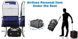 Boardingblue Rolling Personal Item Under Seat Bag For Alaska, Sun Country, Wow & Delta Airlines