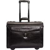 Mancini Leather Goods Deluxe Wheeled Catalog Case (Black)