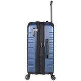 Kenneth Cole Reaction Scott's Corner 24" Lightweight Hardside Expandable 8-Wheel Spinner Checked Suitcase with TSA Lock, Navy