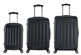 Inusa Philadelphia Lightweight Hardside Spinner 3 Piece Set 19” & 23” & 27”-Black
