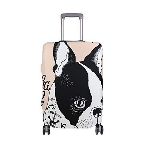 GIOVANIOR Portrait Of French Bulldog Luggage Cover Suitcase Protector Carry On Covers