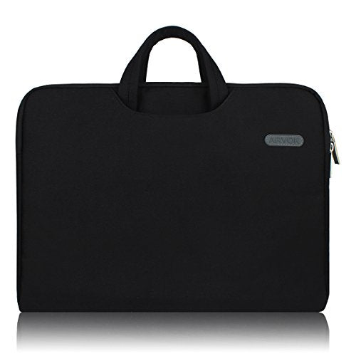 Arvok 17 17.3 Inch Water-resistant Canvas Fabric Laptop Sleeve With Handle Zipper Pocket/Notebook