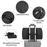 Carry on Garment Bags Convertible Suit Bag with Shoes Compartment Waterproof 2 in 1 Travel Duffle Bag Large Garment Bags Garment Duffle Bag for Men Black