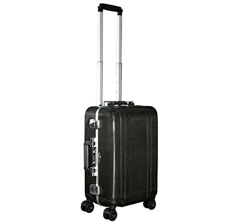 Zero Halliburton Carbon Fiber Carry-On 4-Wheel Spinner Travel Case (One Size, Black)