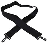 Black Laptop Shoulder Strap, Adjustable Bag Strap Replacement with Metal Swivel Hooks for Luggage