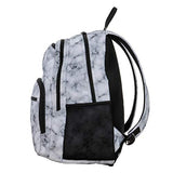 Kenneth Cole Reaction Printed Dual Compartment 16” Laptop & Tablet Backpack for School, Travel, & Work, White Marble, Laptop
