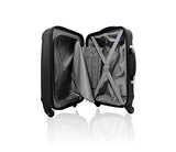 Cabin Max Silver ABS spinner 4 wheel hard case- Carry on 18" flight trolley bag (Black)