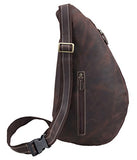 Polare Cool Real Leather Cross Body Sling Bag Chest Bag Backpack Large
