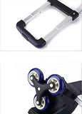 Qcc& Aluminium Alloy High Capacity Trolley Schoolbag 6 Wheels Climbing Stairs Removable Luggage