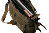 BroBag Mens Padded Canvas Messener Bag for Tablets and Laptops up to 14 inch