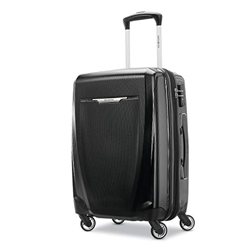 Samsonite Winfield 3 Dlx Hardside Carry On Luggage With Double Spinner Wheels, 20-Inch, Black
