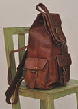 20' Vintage Bag Leather Handmade Vintage Style Backpack/College Bag