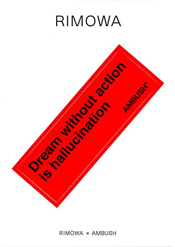 Rimowa X Ambush Dream Without Action Is Hallucination Sticker For Topas, Original, Salsa, Essential