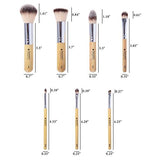 Shany 7 Piece Petite Pro Bamboo Brush Set With Carrying Case, I Love Bamboo