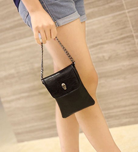 XingChen Women's Studded Skull Gothic Crossbody Bag - PU Leather Handbag, Shoulder Bag, Cellphone Purse - View #7