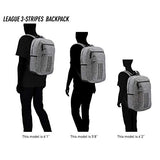 adidas Unisex League 3 Stripe Backpack, White/Black/Rose Gold, One Size