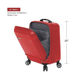 Regent Square Travel - Small Suitcase Hardside Spinner With Goodyear Wheels And Built-in TSA Luggage Lock - Luggage Cabin Approved - Carry-On - Urban Red
