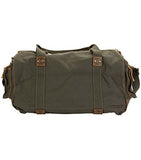 DamnDog Canvas & Leather Carry On 19" Over Gear Box Duffle Bag (Rebel Grey)