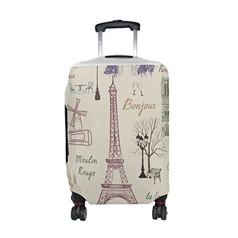 GIOVANIOR Paris Eiffel Tower Luggage Cover Suitcase Protector Carry On Covers