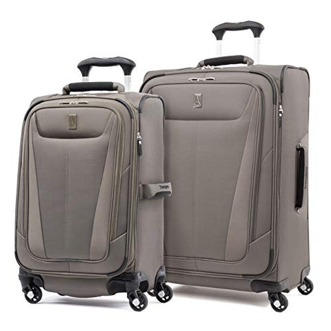 Travelpro Maxlite 5 Softside Expandable Luggage with 4 Spinner Wheels, Lightweight Suitcase, Men and Women, Slate Green, 2-Piece Set (21/25)