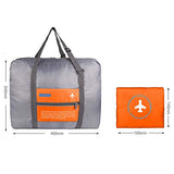 HDWISS Foldable Travel Duffle Bag Tote Carry on Luggage for Spirit Airlines - Orange