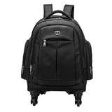 Racini Business Travel Nylon Waterproof Rolling Backpack, Freewheel Wheeled Backpack With Two Extra