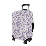 GIOVANIOR Retro Roman Purple Floral Luggage Cover Suitcase Protector Carry On Covers