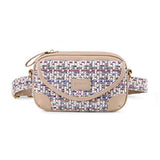 ECOSUSI Women’s Waist Bag Fanny Packs Shoulder Bags with Two Adjustable Shoulder Straps, Apricot